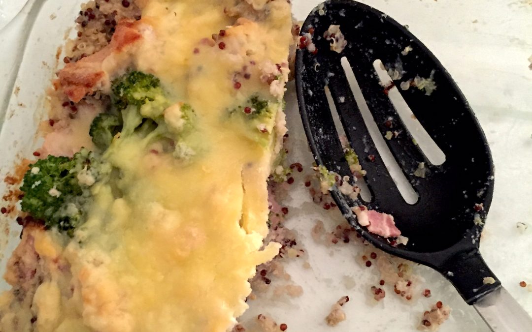 Creamy Chicken Quinoa and Broccoli Bake